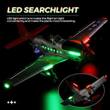 Load image into Gallery viewer, RC Airplane, P51 Mustang 4 Channel RC Plane with Lights, 6G/3D Brushless RC Planes, 2.4G Remote Control Airplane, Hobby RC Planes