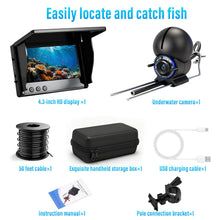 Load image into Gallery viewer, Underwater Fishing Camera 1080P HD 4.3" IPS 50ft Cable for Lake Ice Kayak