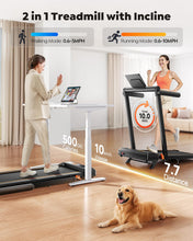 Load image into Gallery viewer, Acezoe Foldable Treadmill with 10% Incline and Handle Bar - Dark Orange