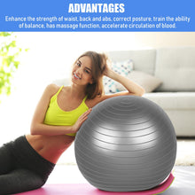 Load image into Gallery viewer, Leyndo 4 Pcs 26 Inch Yoga Exercise Ball Pilates Pregnancy Birthing Fitness Ball -(Gray)