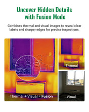 Load image into Gallery viewer, HF96V Thermal Camera with Visual Camera & Laser Pointer, Intelligent Scene Detection