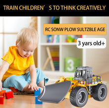 Load image into Gallery viewer, Snow Plow 1/18 RC Front Loader Tractor 2.4Ghz Construction Vehicles with Light & Sound for Kids