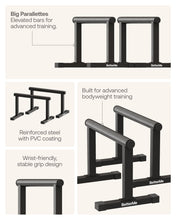 Load image into Gallery viewer, BetterMe Push Up Bars - Steel Parallettes for Calisthenics and Strength Training - Heavy Duty Pushup Bars for L Sits, Handstands and Planche - Stable Push Up Stands for Men