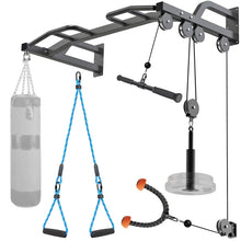Load image into Gallery viewer, Kipika 48" Cable Pulley System Ceiling Mounted Pull Up Bar