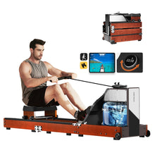 Load image into Gallery viewer, KINGSMITH Magnetic/Water Row Machine - Red Oak