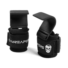 Load image into Gallery viewer, Gymreapers Weight Lifting Hooks (Pair) (Black)