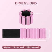 Load image into Gallery viewer, Rnnwolf Wrist Ankle Weights for Women Men 2lbs /Pair -Pink