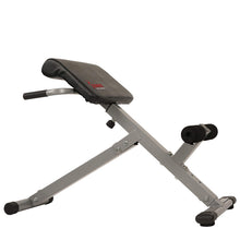 Load image into Gallery viewer, Sunny Health & Fitness 45-Degree Hyperextension Roman Chair with Adjustable Height and Back, Glute, Hamstring, and Ab Workouts Foldable Sit Up Gym Bench for Home, Gray - SF-BH6629