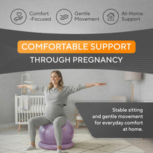 Load image into Gallery viewer, MANTRA SPORTS Yoga Ball Chair - Stability Ball and Exercise with Base for Office Desk Sitting-Purple