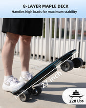 Load image into Gallery viewer, Electric Skateboard with 350W Motor, 27" Eboard with Remote Control, 4 Modes Max 10Mph, 8 Layers Deck, Electric Skateboards