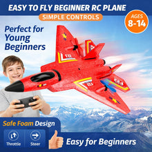 Load image into Gallery viewer, 3 Rechargeable Batteries, RC Jet Glider Toy Gift for Kids Boys Girls 8-16 Year Old (Red)