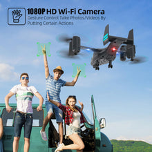 Load image into Gallery viewer, Remote Control, LM19 Military RC Helicopter with Live Camera for Military Fans, Flying and Land Gliding Mode, One Key take Off