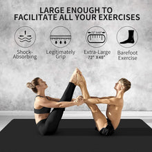 Load image into Gallery viewer, CAMBIVO Yoga Mat for Women and Men, Extra Long and Wide Exercise Mat(72"x48"/84"x30"), Large Non Slip Workout Mat for Yoga, Pilates, Fitness, Barefoot Workouts, Home Gym Studio