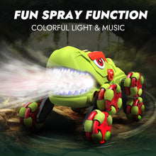 Load image into Gallery viewer, Dinosaur Remote Control Car for Kids, 8WD RC Stunt Car with Spray & Light & Music, Remote Control Toy Vehicle for Boys Girls 6-12, Birthday