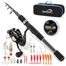 Load image into Gallery viewer, Jenseits 7Ft Telescopic Spinning Fishing Pole and Reel Combo,Portable Kit