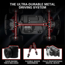 Load image into Gallery viewer, 1:18 Scale All Terrain RC Cars, 40km/h High Speed Remote Control Car, 2.4Ghz RC Car Toys Gifts for Kids and Adults, 4WD Electric Vehicle