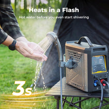 Load image into Gallery viewer, BougeRV Portable Propane Water Heater Built-in Battery Outdoor Shower, Camp