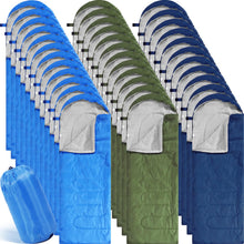 Load image into Gallery viewer, Junkin 12/36 Pcs Camping Sleeping Bags for Adult, Green, Cyan, Blue, 36 Pcs