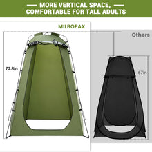Load image into Gallery viewer, MILBOPA Portable Camping Shower, Pop Up Privacy Tent Kit and Foldable Toilet, Shower Pump, Gallons Bucket, Outdoor Shower for Hiking, Travel, Car
