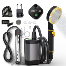 Load image into Gallery viewer, BSEED Portable Shower for Camping with Immersion Water Heater, 6000mAh Rechargeable Camping Shower with Intelligent LED Display, Outdoor Shower for Hiking, Travel, Pets & Car Washing, Wartering Plants