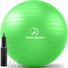 Load image into Gallery viewer, ProBody Pilates Exercise Ball - Multiple Sizes Gym Grade Balance Ball for Fitness-(Green, 65 cm)