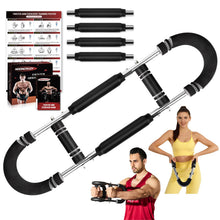 Load image into Gallery viewer, Twister Arm Trainer, 30-120 lbs Adjustable Twister Arm Chest Exerciser with 4 Spring & Poster -Grey