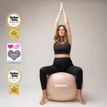 Load image into Gallery viewer, BABYGO Birthing Ball - Pregnancy Yoga Labor & Exercise Ball & Book Set Trimester Targeting-(Nude, 65cm)