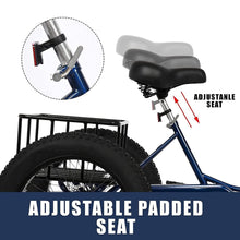 Load image into Gallery viewer, 7 Speed Adult Trikes with Basket for Seniors, Women, Men for Recreation, Shopping