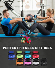 Load image into Gallery viewer, Adjustable Ankle Weights 1-10 LBS Pair with Removable Weight for Jogging, Gymnastics, Aerobics- Sky Blue