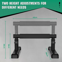 Load image into Gallery viewer, High Parallettes Bars & Dip Bar With Full-Cover Foam Grips, No Wobbling Calisthenics Equipment For Handstand