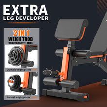 Load image into Gallery viewer, XCHIEF Adjustable Weight Bench - 1000LBS Capacity Heavy Duty Foldable Workout Bench for Full Body Exercise, Flat/Incline/Decline, Bench Press for Home Gym with Preacher Pad & Leg Extension
