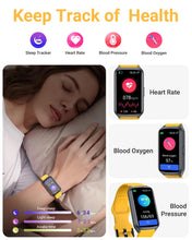 Load image into Gallery viewer, Amzhero Health Fitness Tracker with 24/7 Heart Rate, Blood Oxygen -Lemon Yellow