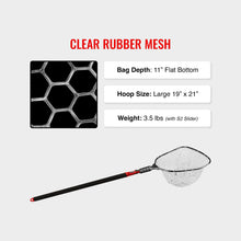 Load image into Gallery viewer, EGO S2 Slider Reach Fishing Landing Net, Large Clear Rubber Mesh