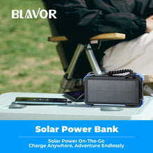 Load image into Gallery viewer, BLAVOR Solar Power Bank 20000mAh, Wireless Charger for Phones & Apple Watch