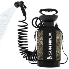 Load image into Gallery viewer, SUN NINJA Portable Shower with 7 Mode Shower Head, 1.3 Gal Camping Shower
