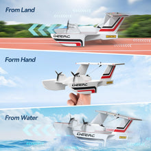 Load image into Gallery viewer, RC Plane for Water Land & Air, Amphibious Tri-Phibian Aircraft, 3CH Remote Control Plane W/ 2 Batteries, 2.4GHz RTF Airplane Glider