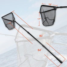Load image into Gallery viewer, Fiblink Folding Aluminum Fishing Landing Net Fish Net with Extending Telescoping Pole Handle (45-80 inches)
