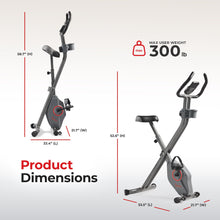 Load image into Gallery viewer, Sunny Health & Fitness Foldable Magnetic Exercise X-Bike Pro, 300 LB Capacity- SF-B223011