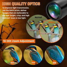 Load image into Gallery viewer, 10-30x50 Zoom Binoculars for Adults High Powered