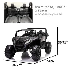 Load image into Gallery viewer, 2025 24V 4WD 10Ah XXL Kids Ride On UTV with Parents Remote Control, 4X4 Off-Road Battery Powered Electric Toy Car, Black