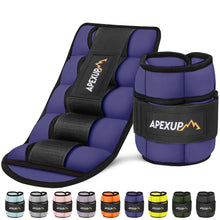 Load image into Gallery viewer, APEXUP 10lbs/Pair Adjustable Ankle Weights for Women and Men (Purple)