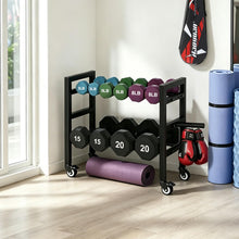 Load image into Gallery viewer, Dumbbell Rack Stand Only 2-Tier 20 IN Length Adjustable Small Weight Rack For Home Gym-Dumbbell Holder