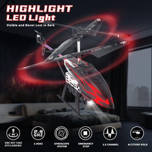 Load image into Gallery viewer, Remote Control Helicopter for Kids with 30-Minute Flight Time, LED Light Effects, Altitude Hold, One-Key Takeoff/Landing