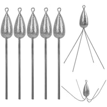 Load image into Gallery viewer, THKFISH 5 Pcs Sputnik Sinker Long Tail Surf Fishing Spider Weight, Heavy-Duty Lead Weights Saltwater Surf Casting Sinkers, Catfishing, and Beach Adventures in Ocean Sea Sand (6OZ-5pcs)