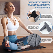 Load image into Gallery viewer, BECOJADDE Ankle Weights Set of 2 (2 lb Each) Adjustable Wrist Weights - Dark Grey