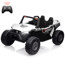 Load image into Gallery viewer, 24V 2 Seater Ride on Car, 4WD UTV Electric Cars for Kids with Remote Control, 21" Large Seats, One Foldable Seat, 15.4" Large EVA Wheels