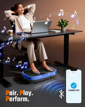 Load image into Gallery viewer, Vibration Plate Exercise Machine for Weight Loss and Lymphatic Drainage - 330lb Vibrating Platform for Home Gym Workout, Full Body Shaker Pilates Equipment with 2 Bands for Women and Men - Blue