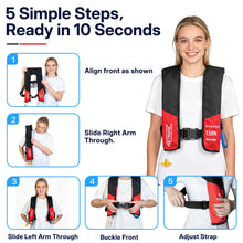 Load image into Gallery viewer, Manual Inflatable Life Jacket PFD, 33g CO2 Cylinder