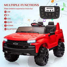 Load image into Gallery viewer, Baby Car 24V 2-Seater Truck Licensed Chevrolet Silverado Ride On Toy w/Parent Remote Control,4xSpring Suspension, Red