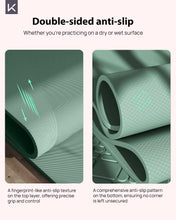 Load image into Gallery viewer, KEEP Non-Slip Large Yoga Mat,Extra Long and Wide Exercise & Fitness Mat( 72"Lx32"Wx7mm Thick) with Free Carrying Strap,Professional TPE Workout Mat for All Types of Yoga, 7mm, Pale Green